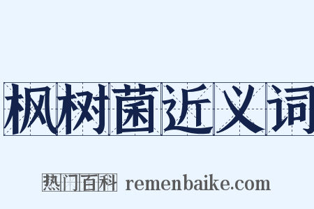 枫树菌近义词是什么意思的图片